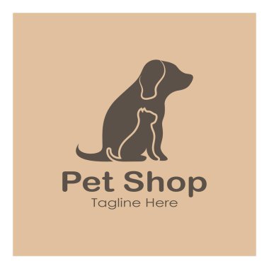 pet shop logo design icon illustration template vector with modern concept