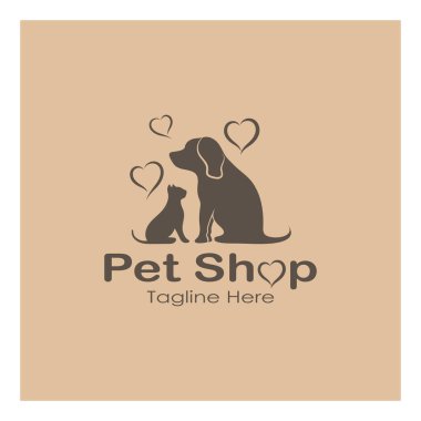pet shop logo design icon illustration template vector with modern concept