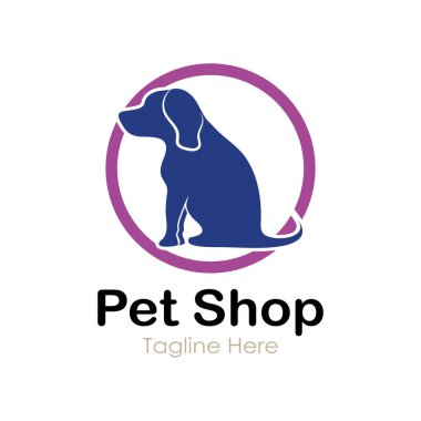 pet shop logo design icon illustration template vector with modern concept