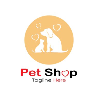 pet shop logo design icon illustration template vector with modern concept