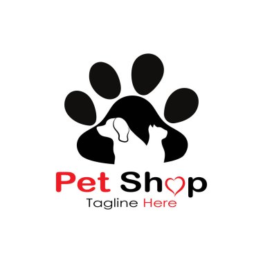 pet shop logo design icon illustration template vector with modern concept