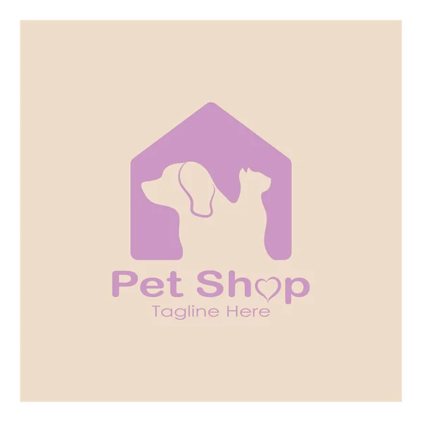 Pet Shop Logo Design Icon Illustration Template Vector Modern Concept — Stock vektor