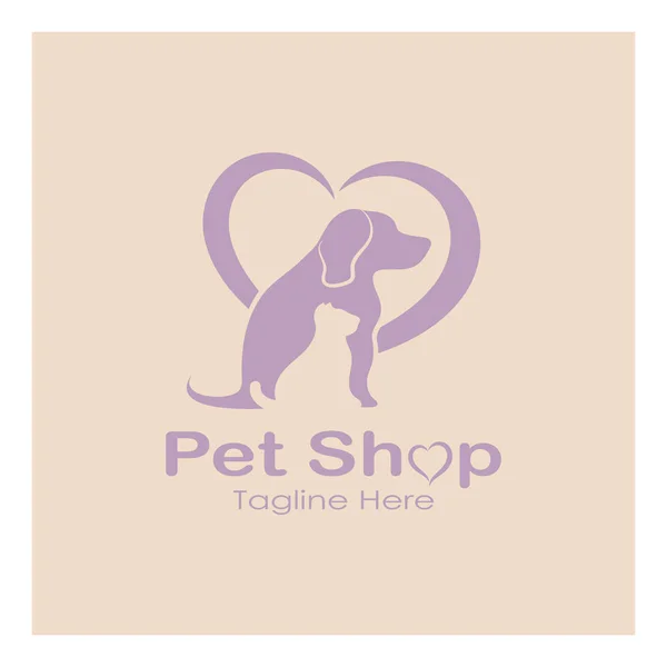 Pet Shop Logo Design Icon Illustration Template Vector Modern Concept — Stock vektor