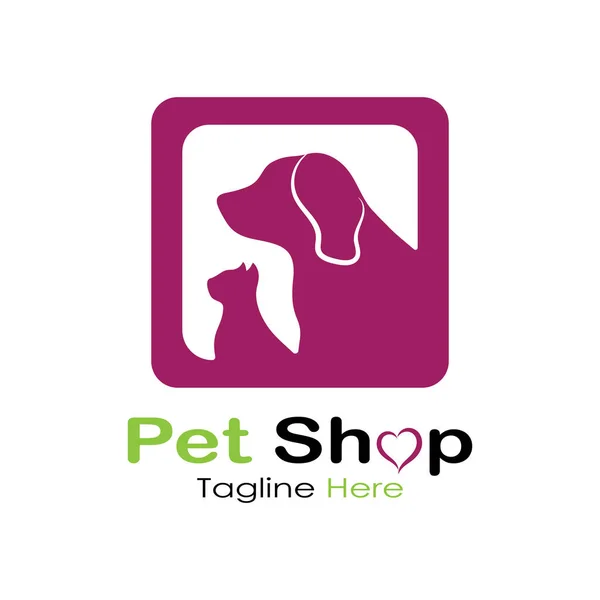 Pet Shop Logo Design Icon Illustration Template Vector Modern Concept — Stock vektor