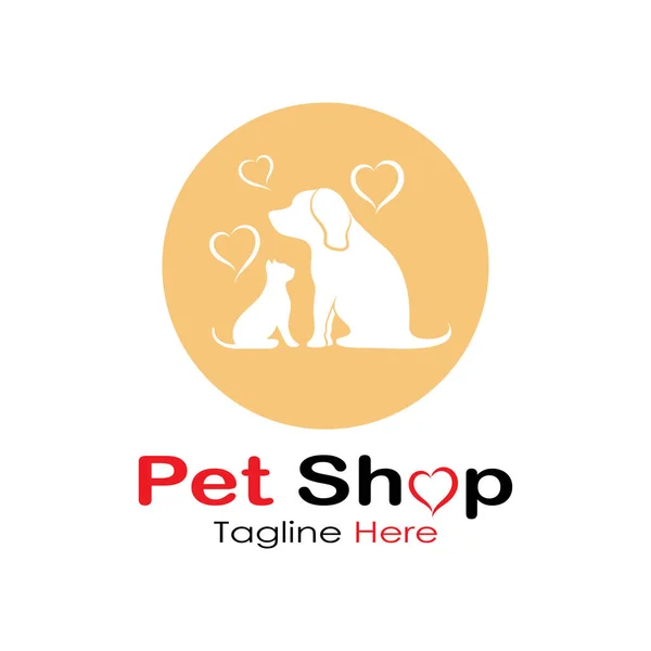 Pet Shop Logo Design Icon Illustration Template Vector Modern Concept — Stock vektor