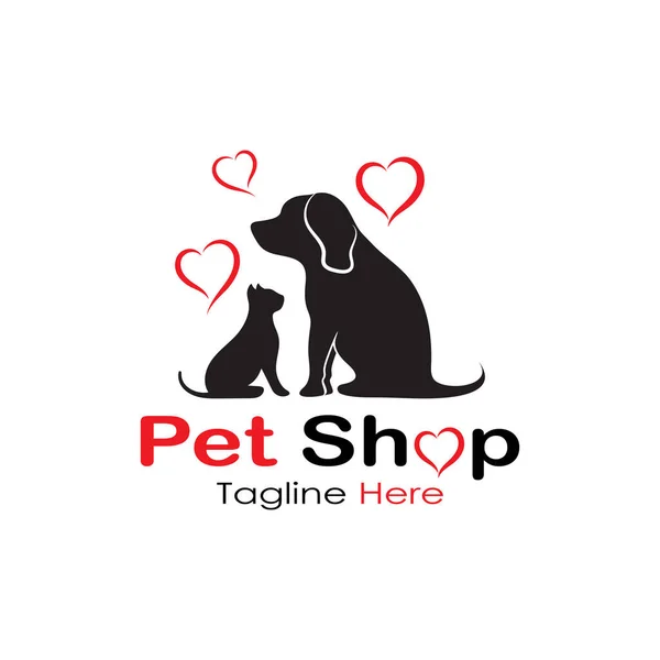 Pet Shop Logo Design Icon Illustration Template Vector Modern Concept — Stock vektor