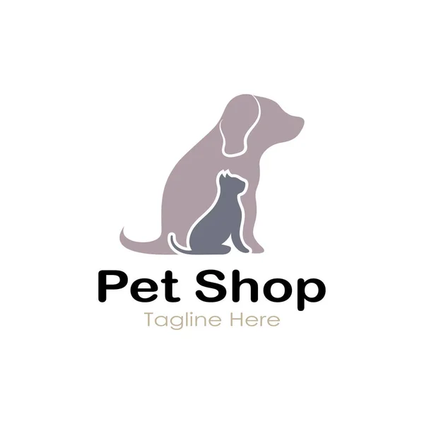 Pet Shop Logo Design Icon Illustration Template Vector Modern Concept — Stock vektor
