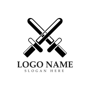 Kalkan vektör simgesi olan kanatlı kılıç.