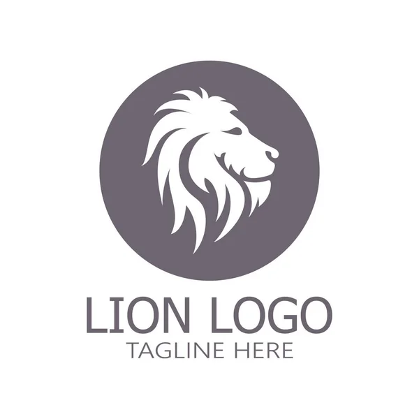 Lion King logo vektör çizimi. Altın Aslan Kral baş işareti konsepti. Siyah arkaplan izole edilmiş.