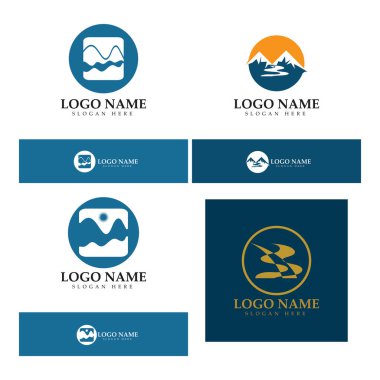 River Logo vektör resimleme şablonu