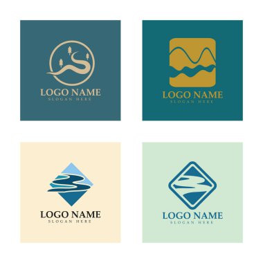 River Logo vektör resimleme şablonu