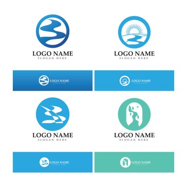 River Logo vektör resimleme şablonu