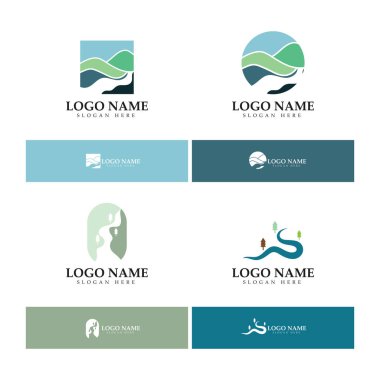 River Logo vektör resimleme şablonu