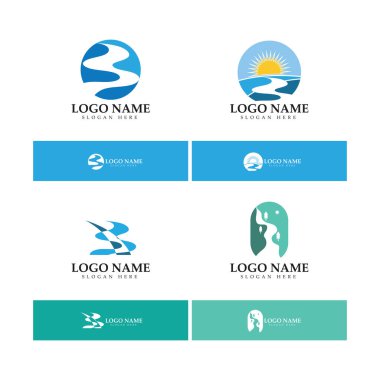 River Logo vektör resimleme şablonu