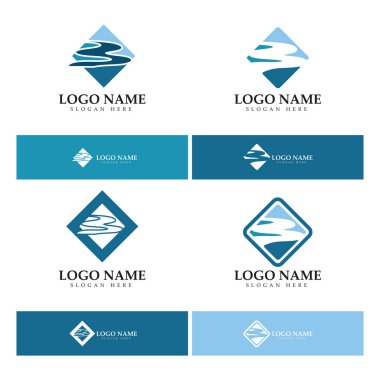 River Logo vektör resimleme şablonu