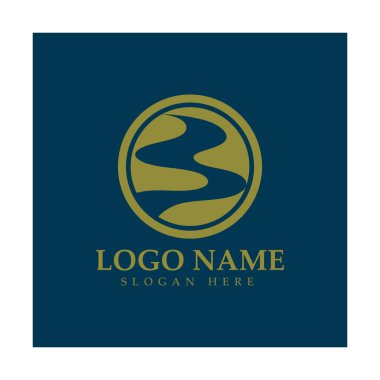 River Logo vektör resimleme şablonu