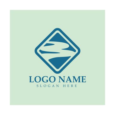 River Logo vektör resimleme şablonu