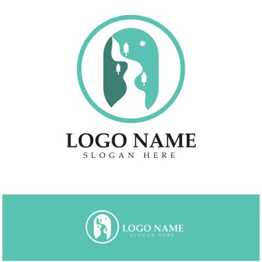 River Logo vektör resimleme şablonu