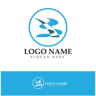 River Logo vektör resimleme şablonu