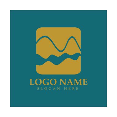 River Logo vektör resimleme şablonu