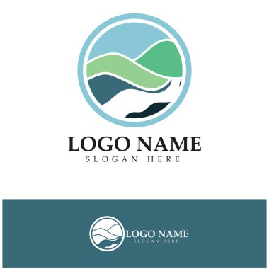 River Logo vektör resimleme şablonu