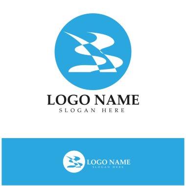 River Logo vektör resimleme şablonu