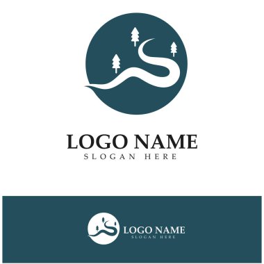 River Logo vektör resimleme şablonu