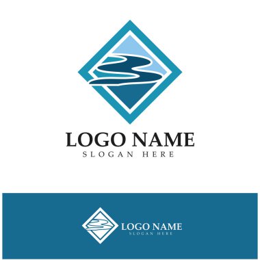 River Logo vektör resimleme şablonu