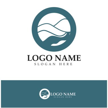 River Logo vektör resimleme şablonu