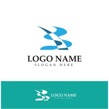 River Logo vektör resimleme şablonu