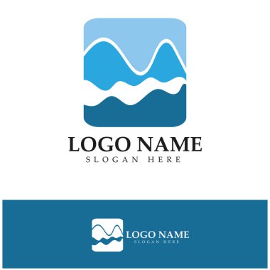 River Logo vektör resimleme şablonu