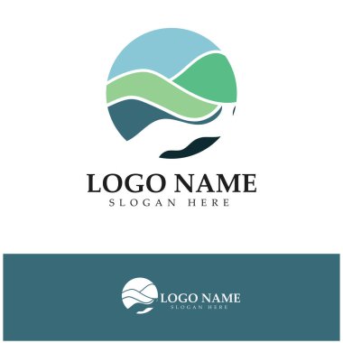 River Logo vektör resimleme şablonu