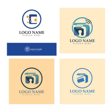 e-wallet logo design icon vector