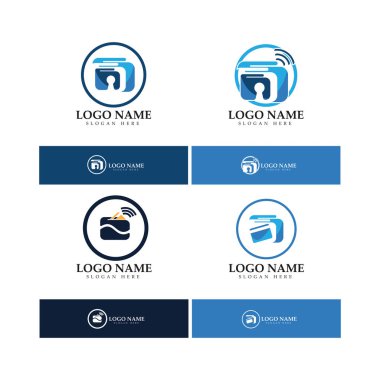 e-wallet logo design icon vector
