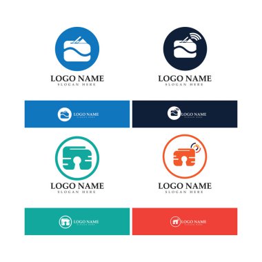 e-wallet logo design icon vector