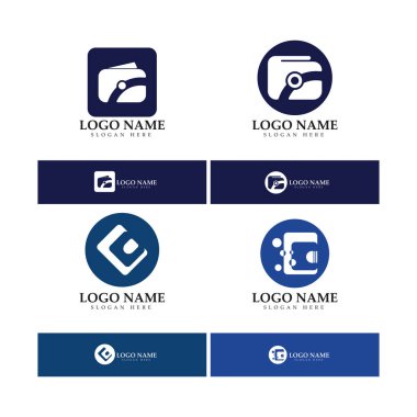 e-wallet logo design icon vector
