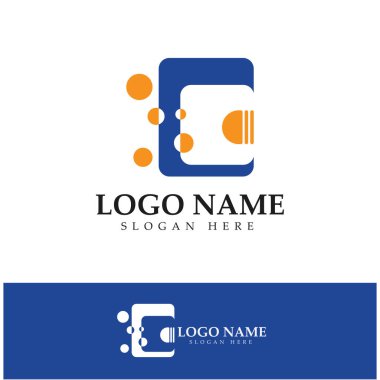 e-wallet logo design icon vector