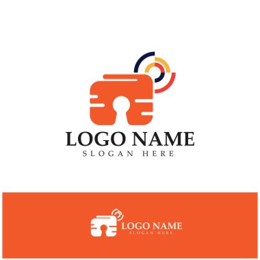 e-wallet logo design icon vector