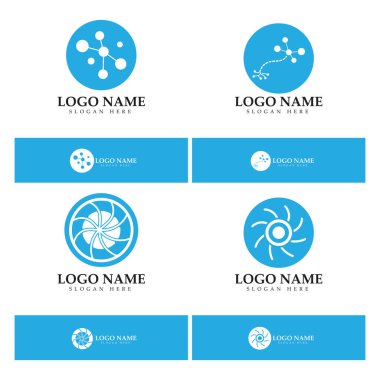 Neuron logo or nerve cell logo design,molecule logo illustration template icon with vector concept 