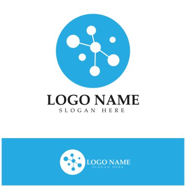 Neuron logo or nerve cell logo design,molecule logo illustration template icon with vector concept 