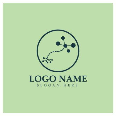 Neuron logo or nerve cell logo design,molecule logo illustration template icon with vector concept 