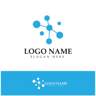 Neuron logo or nerve cell logo design,molecule logo illustration template icon with vector concept 