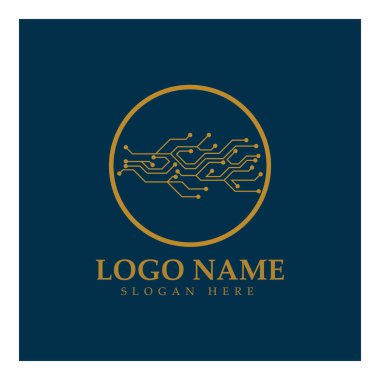 Circuit Logo Şablonu vektör resimleme simgesi tasarımı