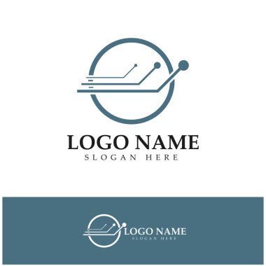 Circuit Logo Şablonu vektör resimleme simgesi tasarımı