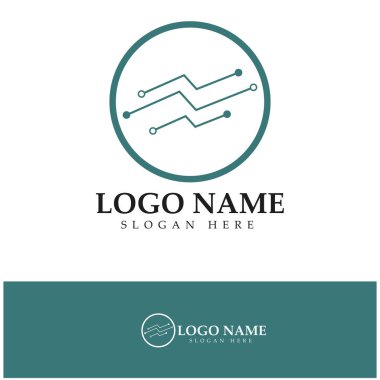 Circuit Logo Şablonu vektör resimleme simgesi tasarımı