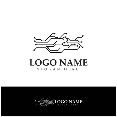 Circuit Logo Şablonu vektör resimleme simgesi tasarımı