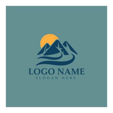 River Logo vektör resimleme şablonu