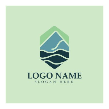 River Logo vektör resimleme şablonu