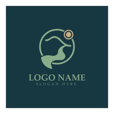 River Logo vektör resimleme şablonu