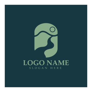 River Logo vektör resimleme şablonu